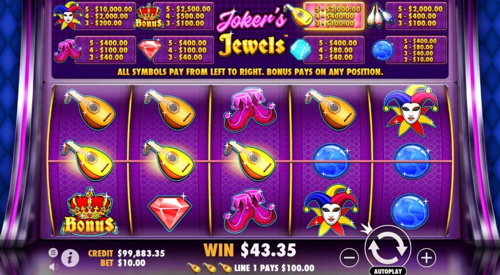 Experiencia Joker Jewels dentro del casino oneline de Mostbet Colombia